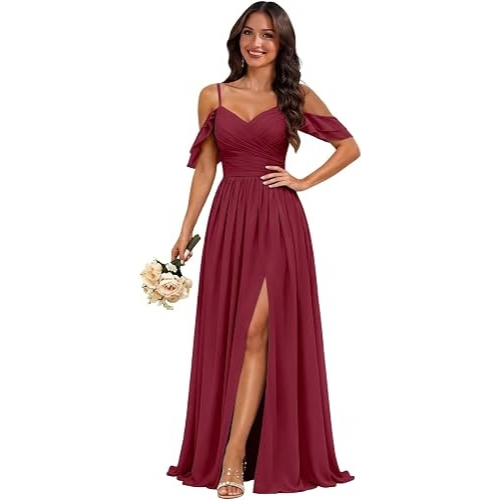 Chiffon Bridesmaid Dresses for Women Formal Wedding
