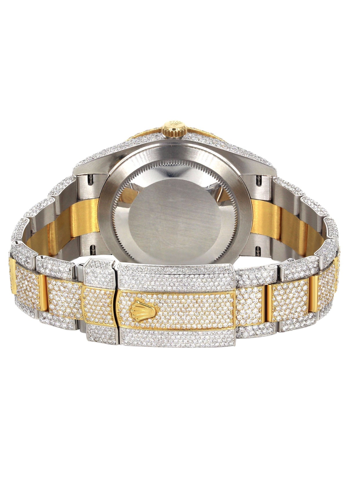 Women's Rolex Datejust 41 – 25ct Diamonds, Red MOP Roman Dial, Two-Tone Oyster Band