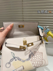 Kelly 25 Cream White Graffiti Limited Edition "In and Out"