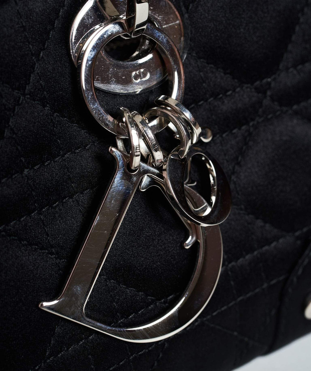 Christian Dior Black Cannage Top Handle Bag GHW  AGL1036