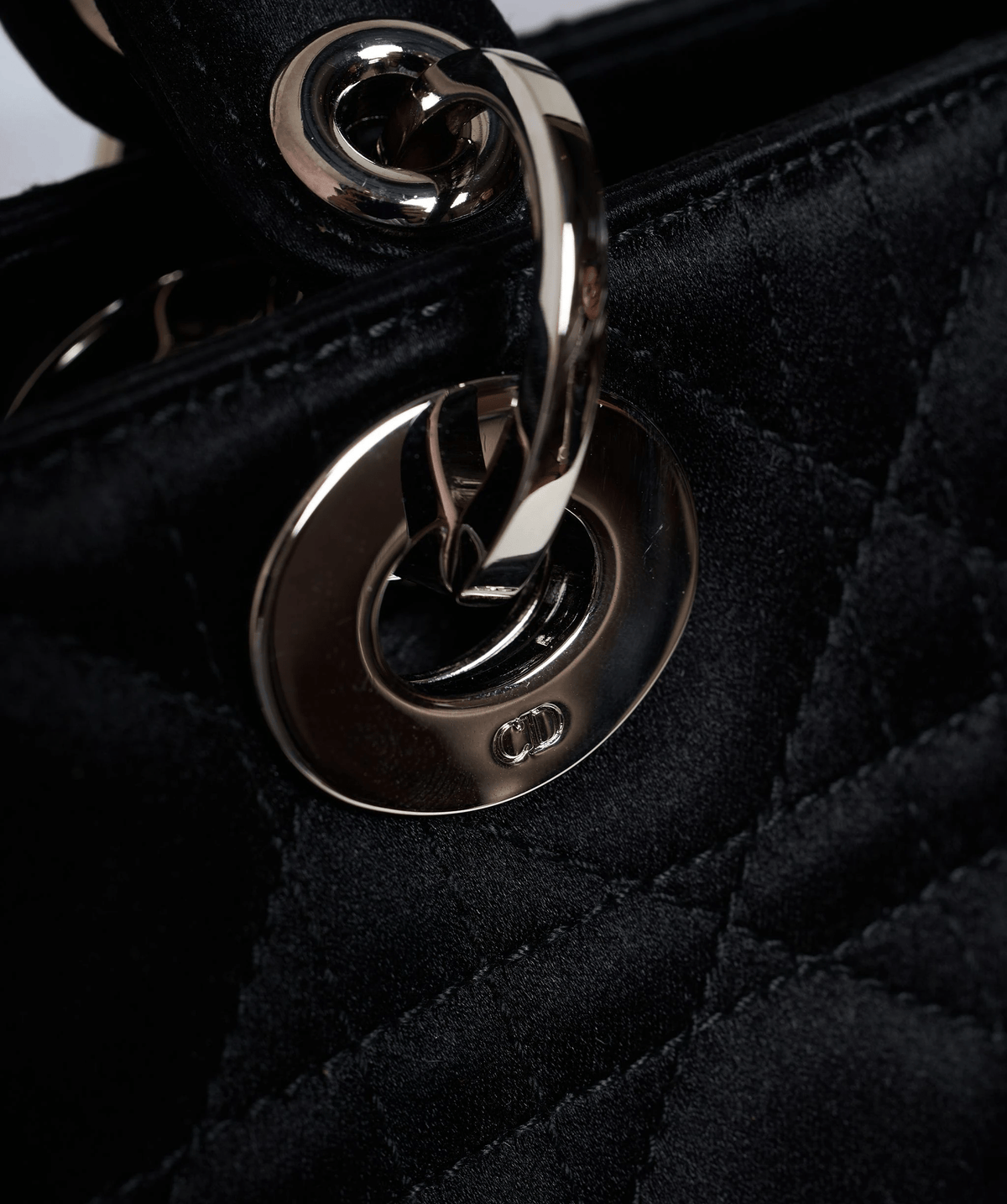Christian Dior Black Cannage Top Handle Bag GHW  AGL1036