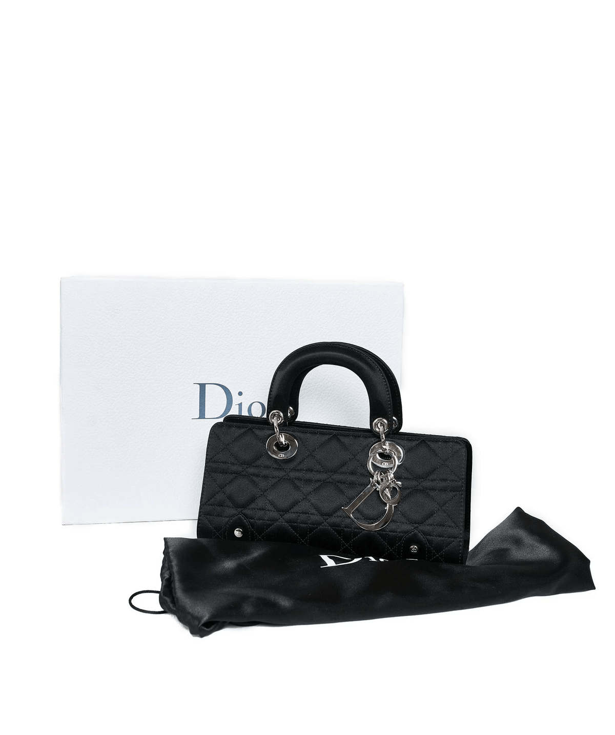 Christian Dior Black Cannage Top Handle Bag GHW  AGL1036