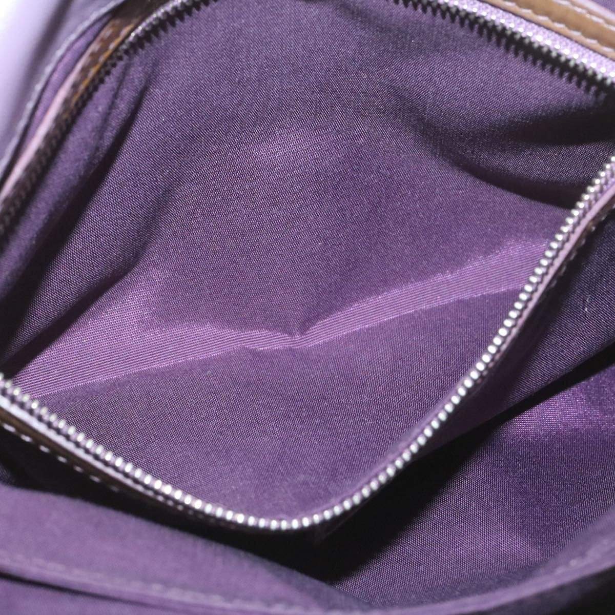 CHRISTIAN DIOR Canage Shoulder Bag Patent Leather Brown Auth rd1612
