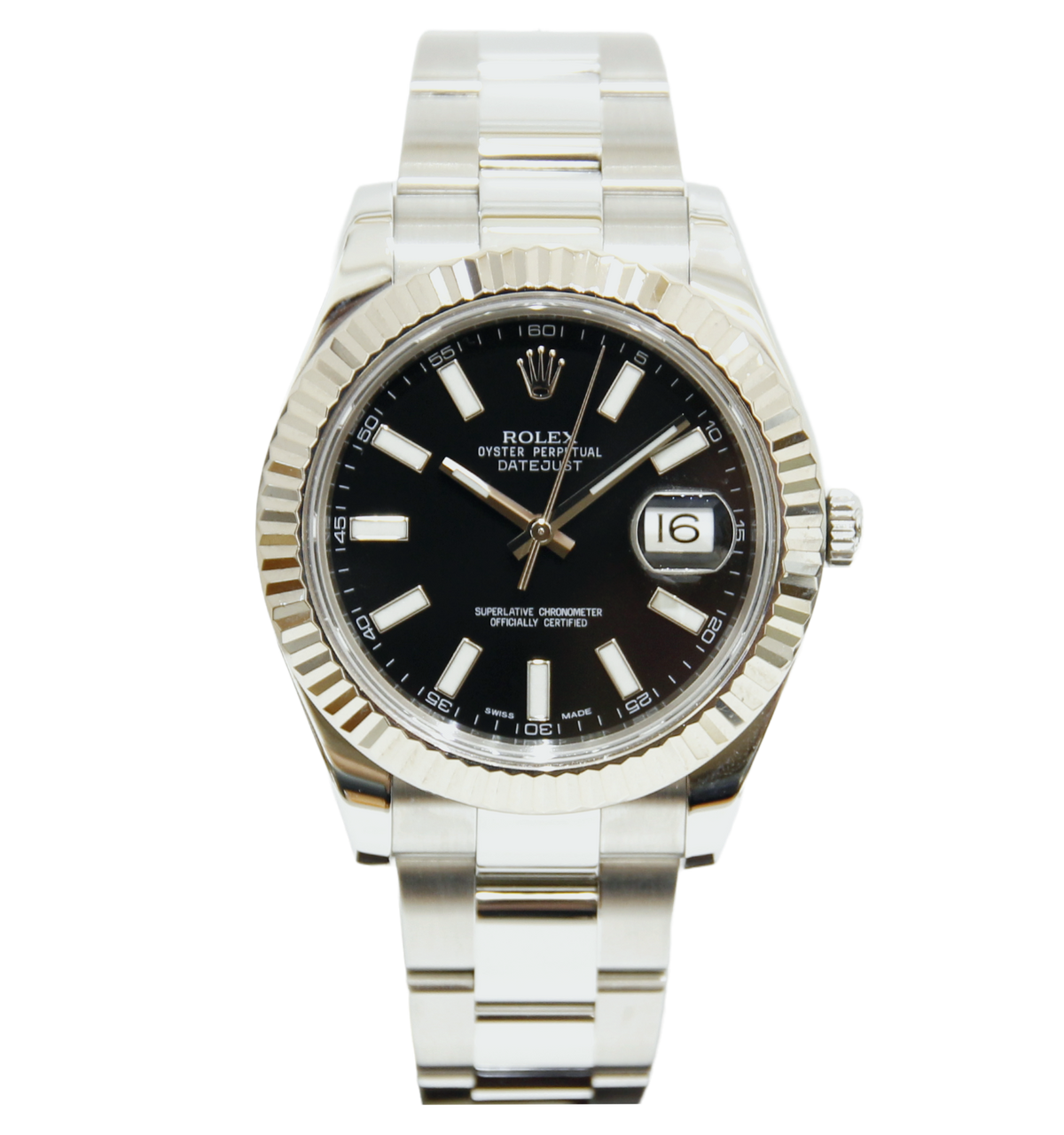 Rolex Datejust II Stainless Steel White Gold Bezel 116334