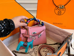 Hermes Kelly bag with silver hardware