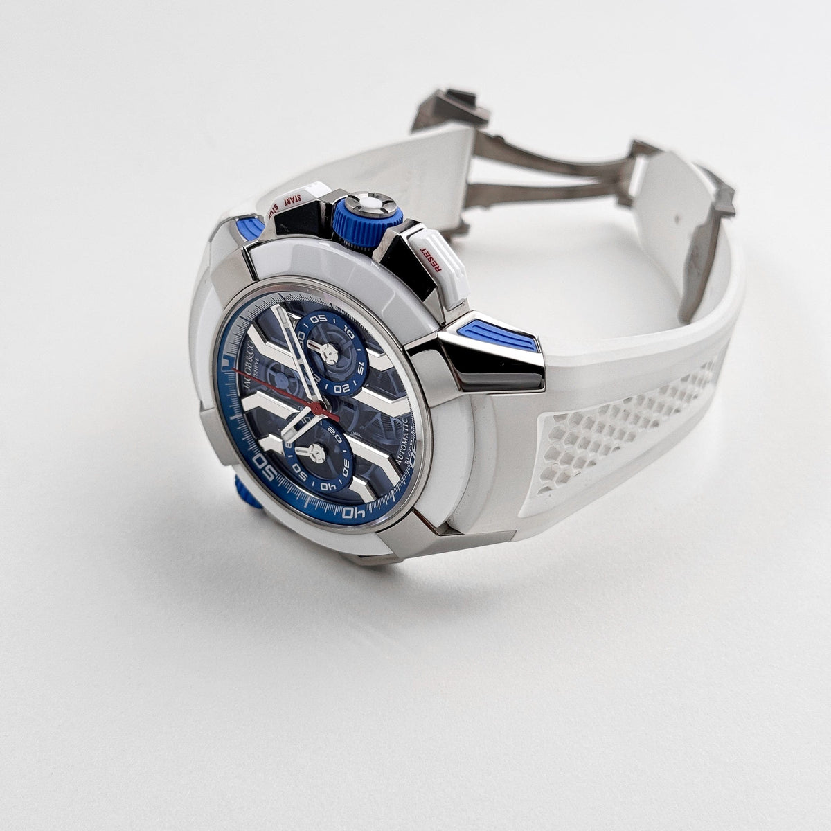 Jacob & Co Epic X Chrono EC313.20 Titanium White Ceramic Blue Dial Limited Edition (2021)