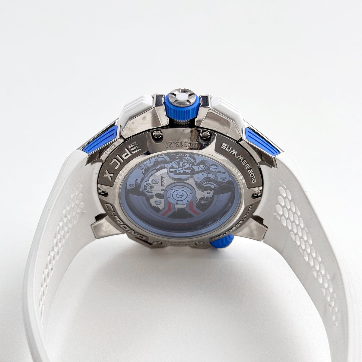 Jacob & Co Epic X Chrono EC313.20 Titanium White Ceramic Blue Dial Limited Edition (2021)