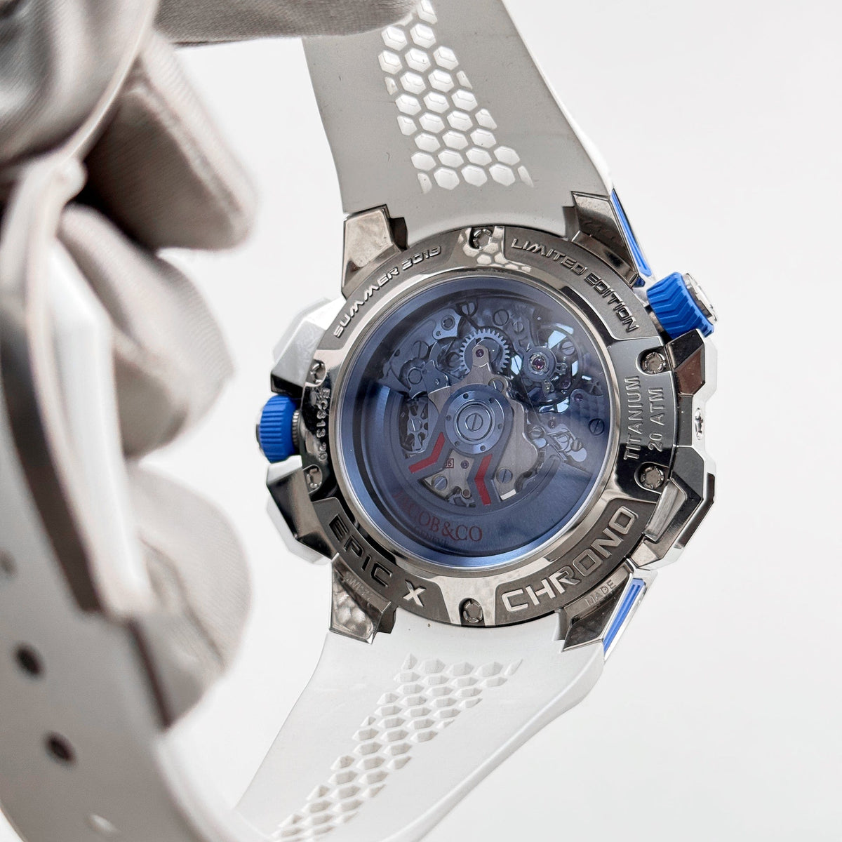 Jacob & Co Epic X Chrono EC313.20 Titanium White Ceramic Blue Dial Limited Edition (2021)