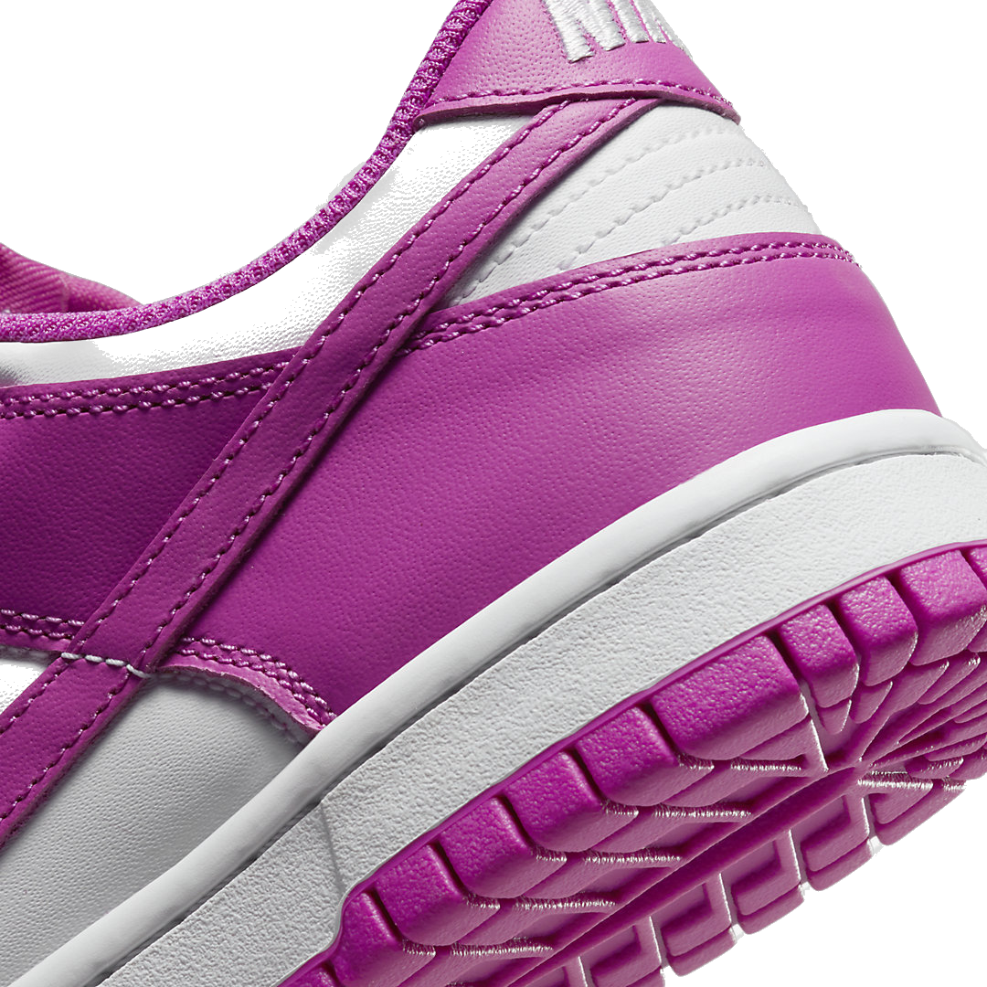 Nike Kids' Dunk Low Gs Shoes - White / Active Fuchsia