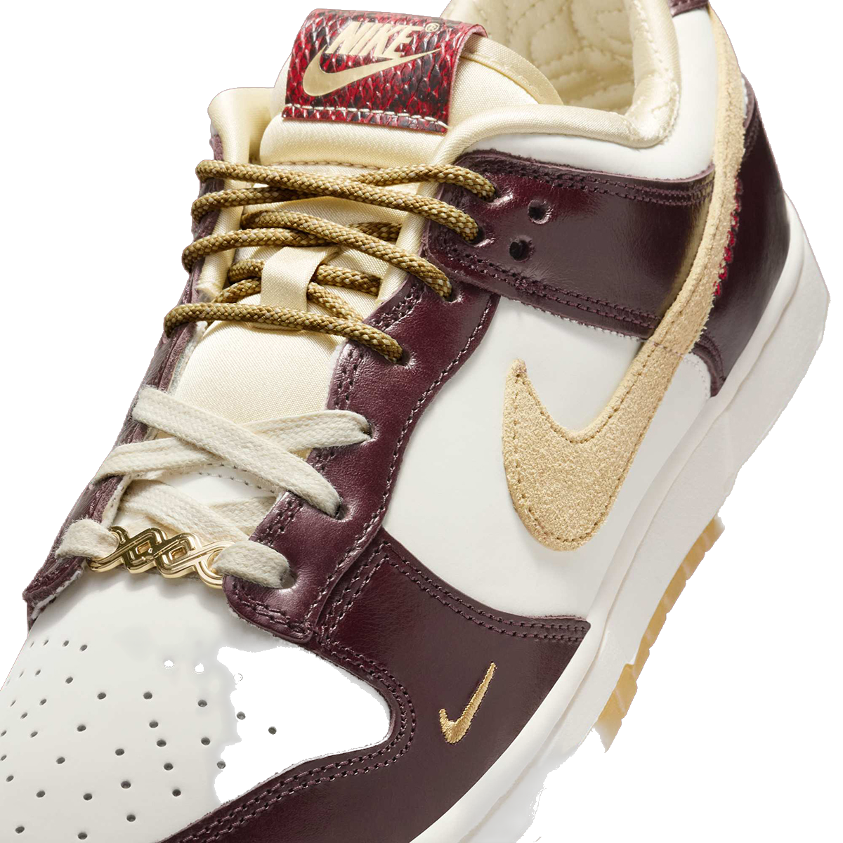 Nike Women's Dunk Low Lx Shoes - Burgundy Crush / Sail / Team Gold / Dark Red