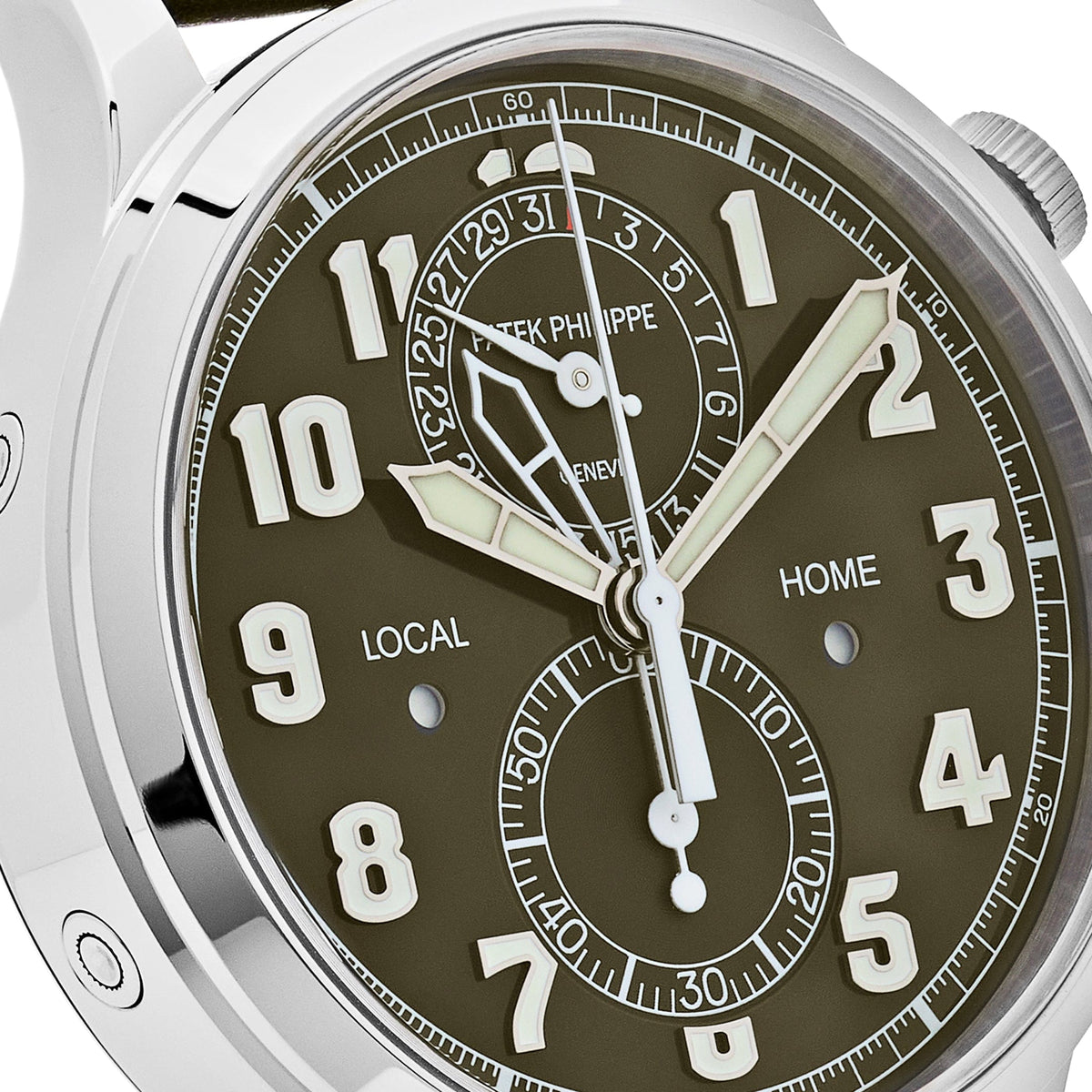 Patek Philippe Complications 5924G-010 Calatrava Travel Time Green Dial 'Pilot' Chronograph