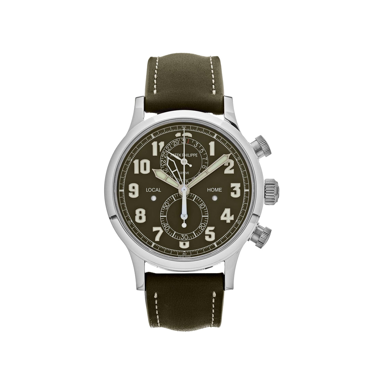 Patek Philippe Complications 5924G-010 Calatrava Travel Time Green Dial 'Pilot' Chronograph