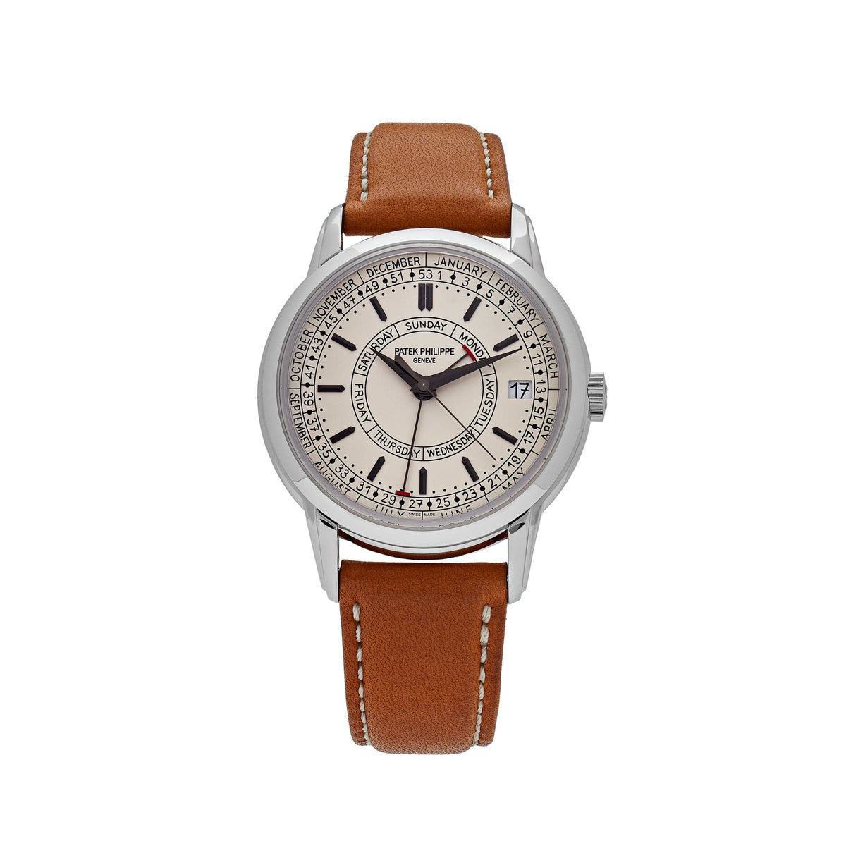 Patek Philippe Complications Calatrava 5212A-001 Weekly Calendar Silver Opaline Dial