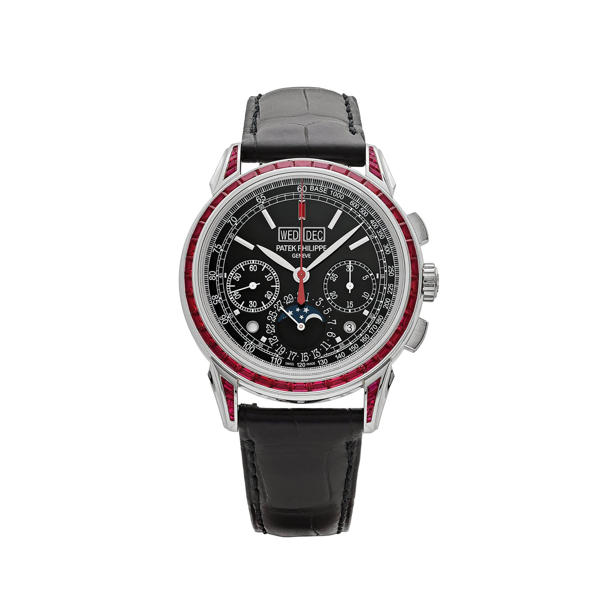 Patek Philippe Grand Complications  5271/12P-001 Perpetual Calendar  Platinum Black Dial Ruby Bezel