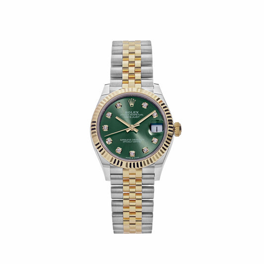 Rolex Datejust 278273 'Ladies' Yellow Gold Stainless Steel Green Dial (2023)