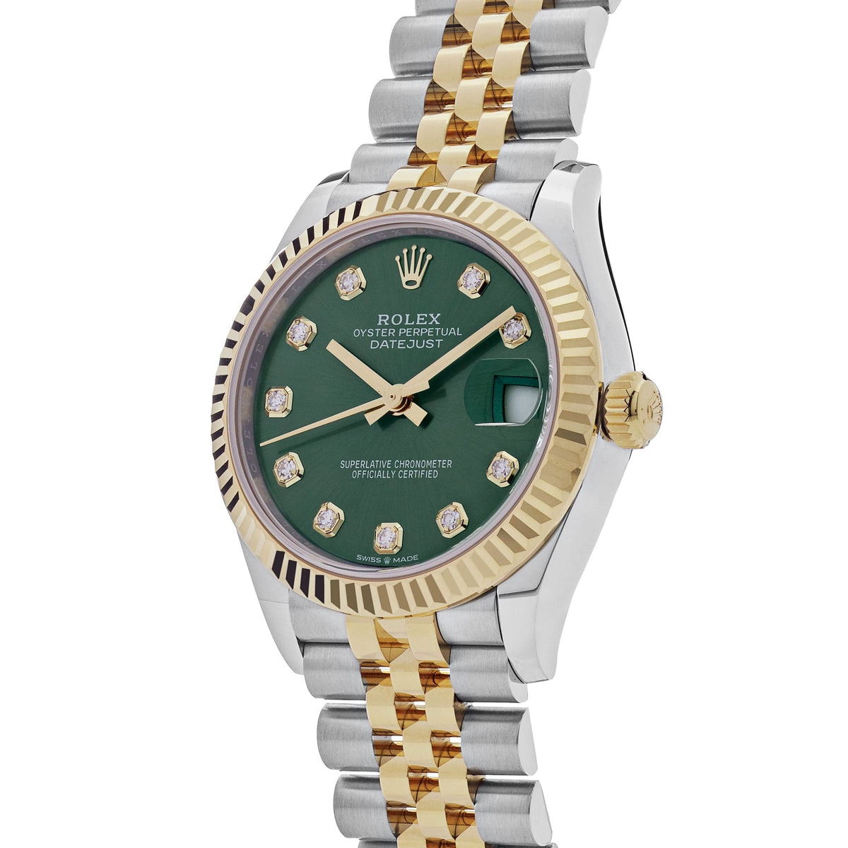 Rolex Datejust 278273 'Ladies' Yellow Gold Stainless Steel Green Dial (2023)