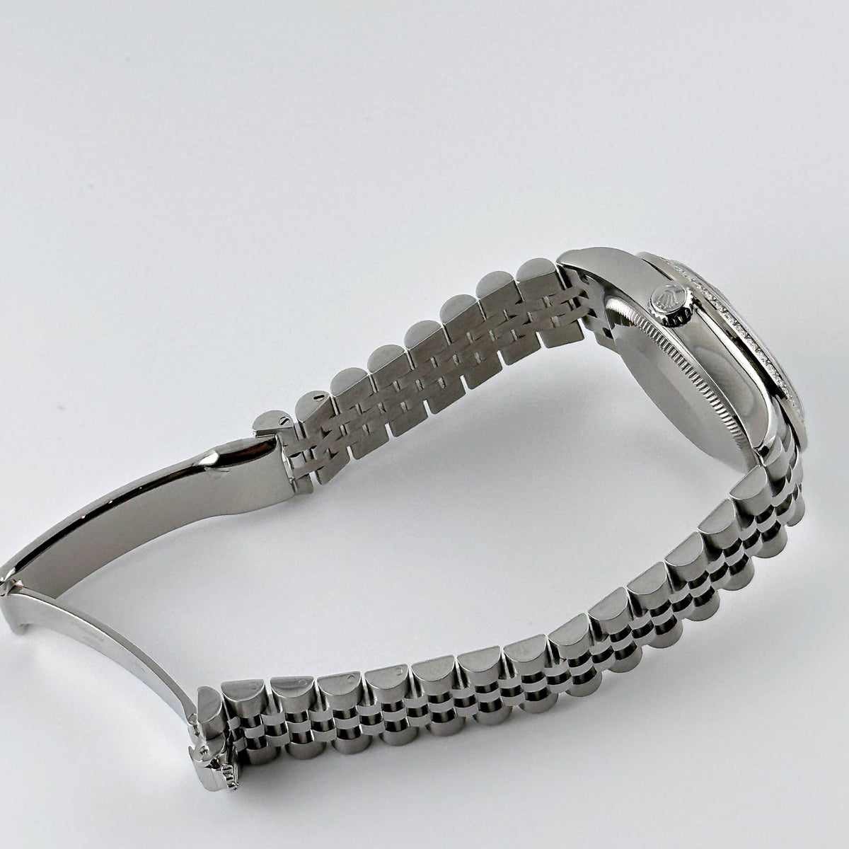 Rolex Datejust 278384RBR 'Ladies' Stainless Steel Diamond Bezel Violet Roman Dial Jubilee