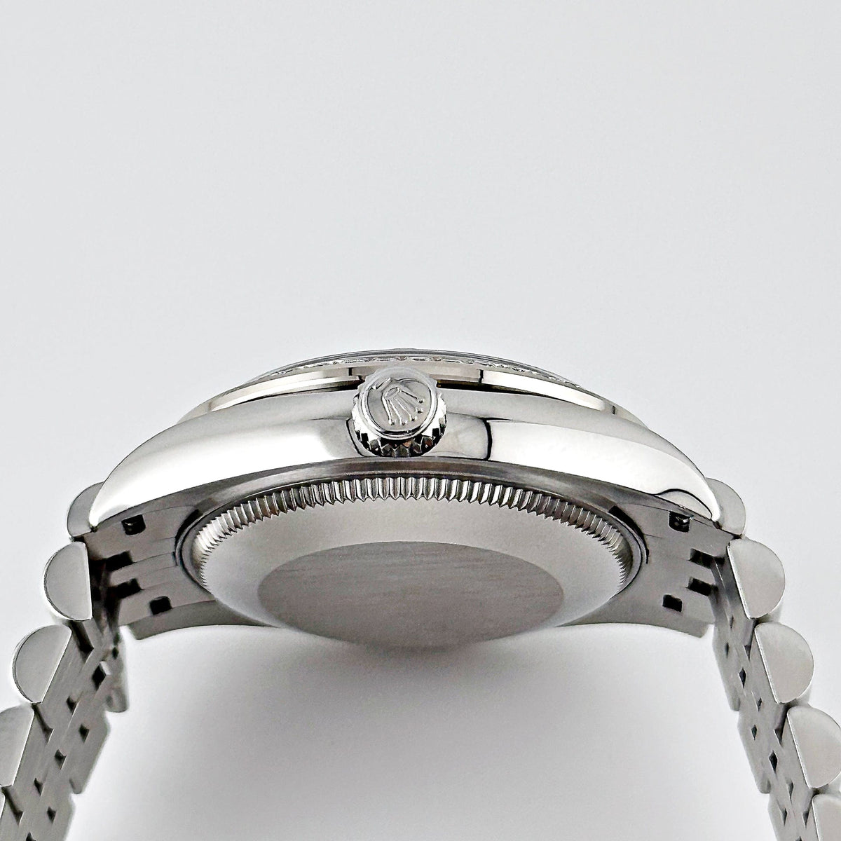 Rolex Datejust 278384RBR 'Ladies' Stainless Steel Diamond Bezel Violet Roman Dial Jubilee