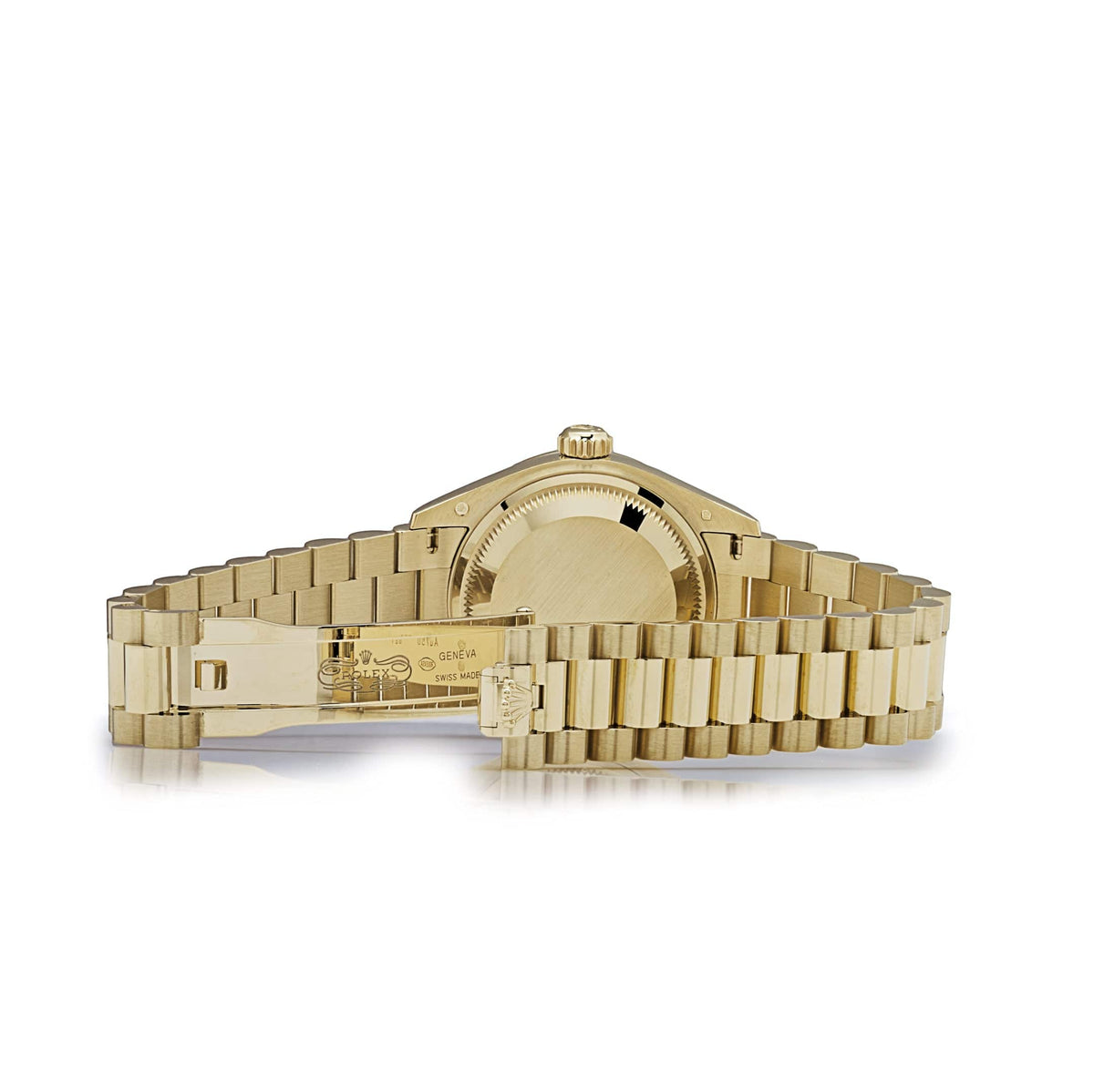 Rolex Datejust 279138RBR 'Ladies' Yellow Gold Champagne Diamond Dial President (2022)