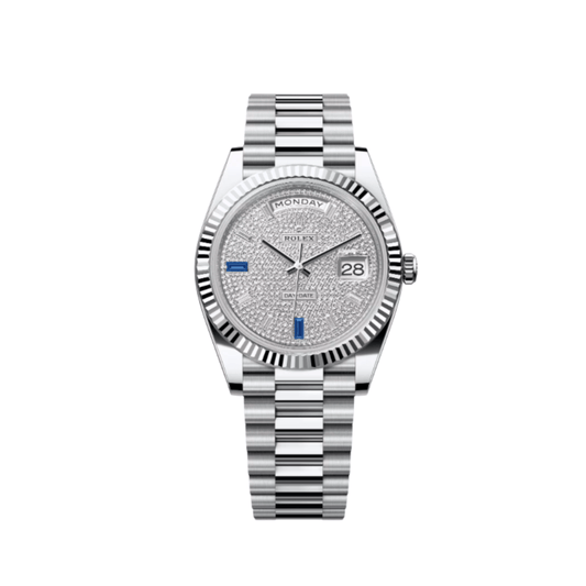 Rolex Day-Date 228236 Platinum Pavé Diamond Dial (2023)