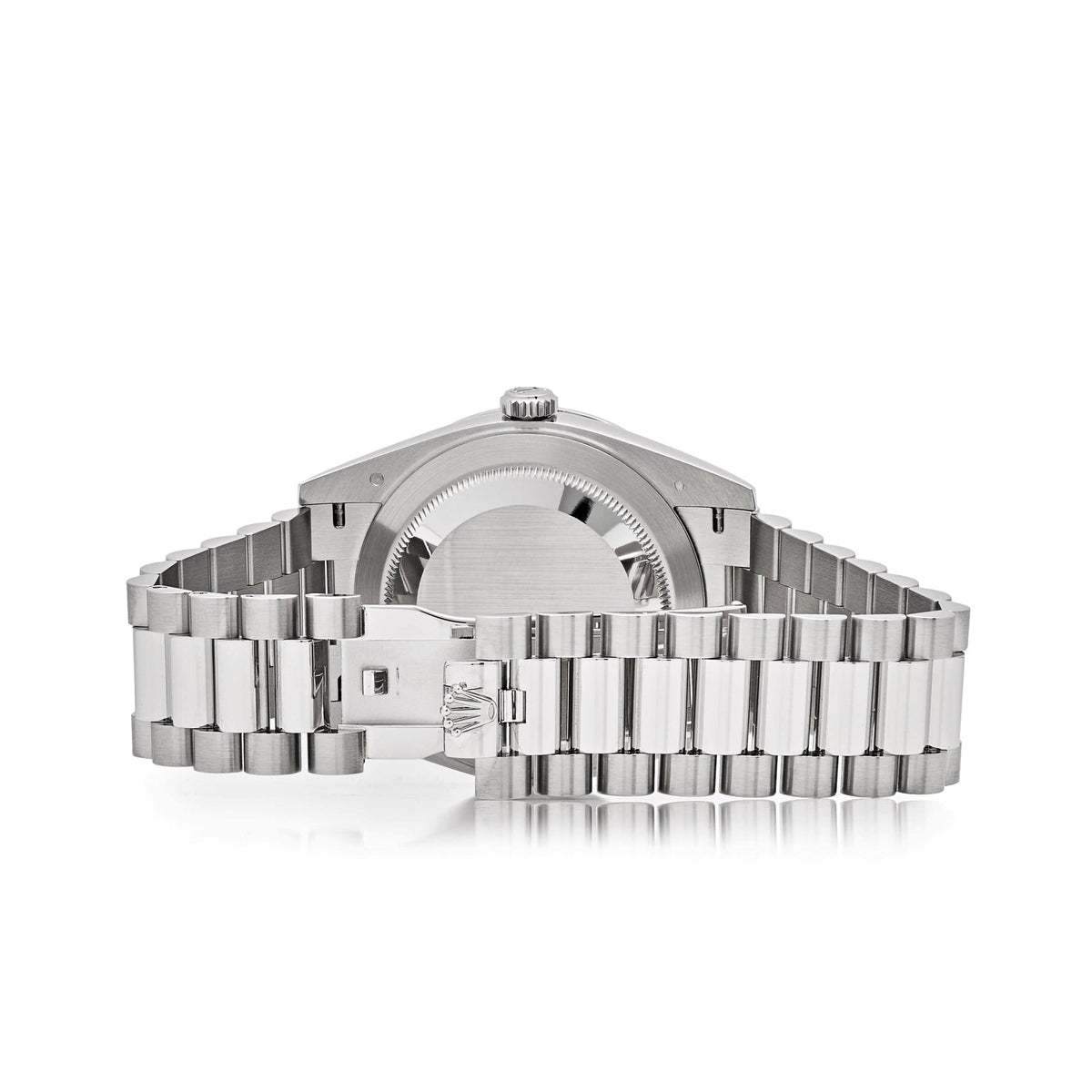 Rolex Day-Date 228396TBR Platinum Ice Blue Arabic Dial Diamond Bezel