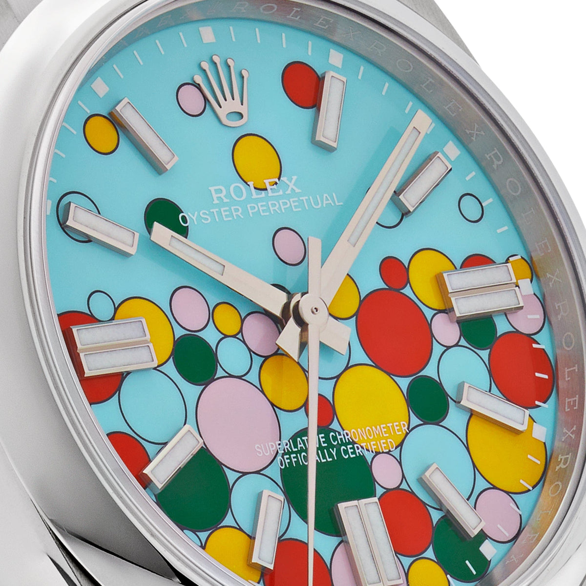 Rolex Oyster Perpetual 124300 Stainless Steel 'Celebration Motif' Dial (2025)