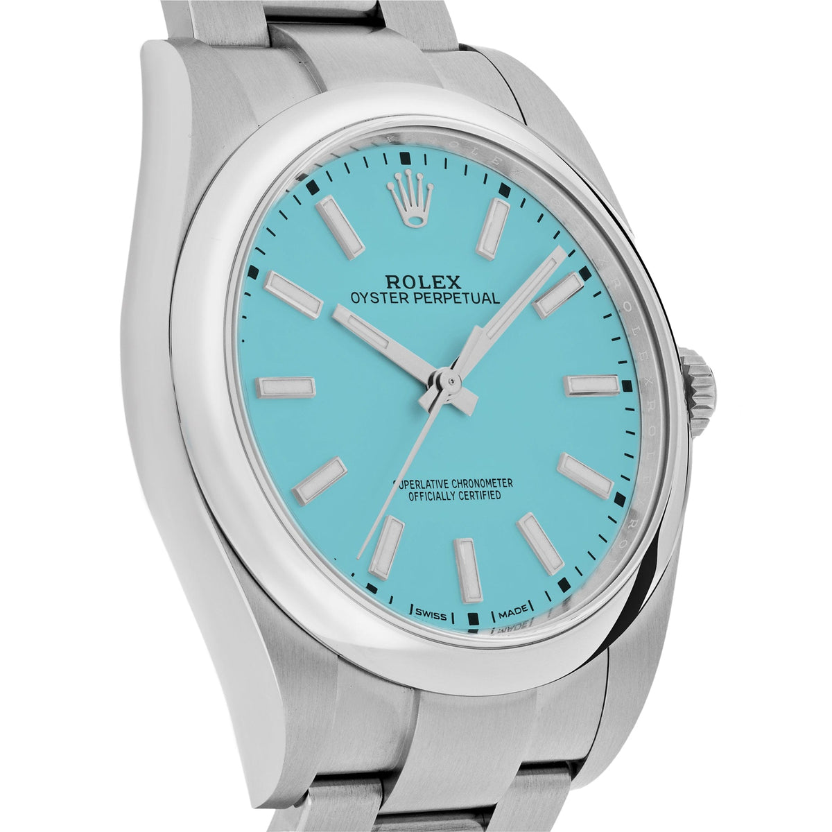 Rolex Oyster Perpetual 124300 Stainless Steel "Tiffany Blue" Turquoise Dial