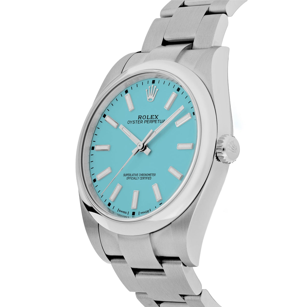 Rolex Oyster Perpetual 124300 Stainless Steel "Tiffany Blue" Turquoise Dial