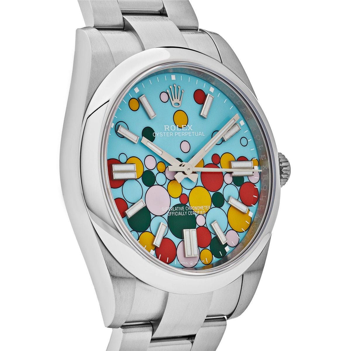 Rolex Oyster Perpetual 126000 Stainless Steel 'Celebration Motif' Dial (2024)