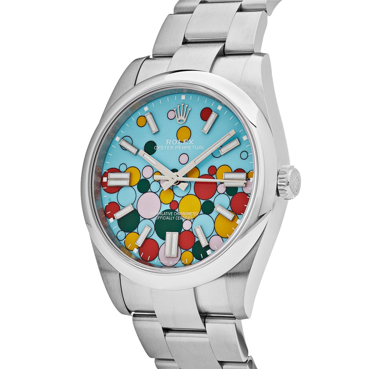 Rolex Oyster Perpetual 126000 Stainless Steel 'Celebration Motif' Dial (2024)