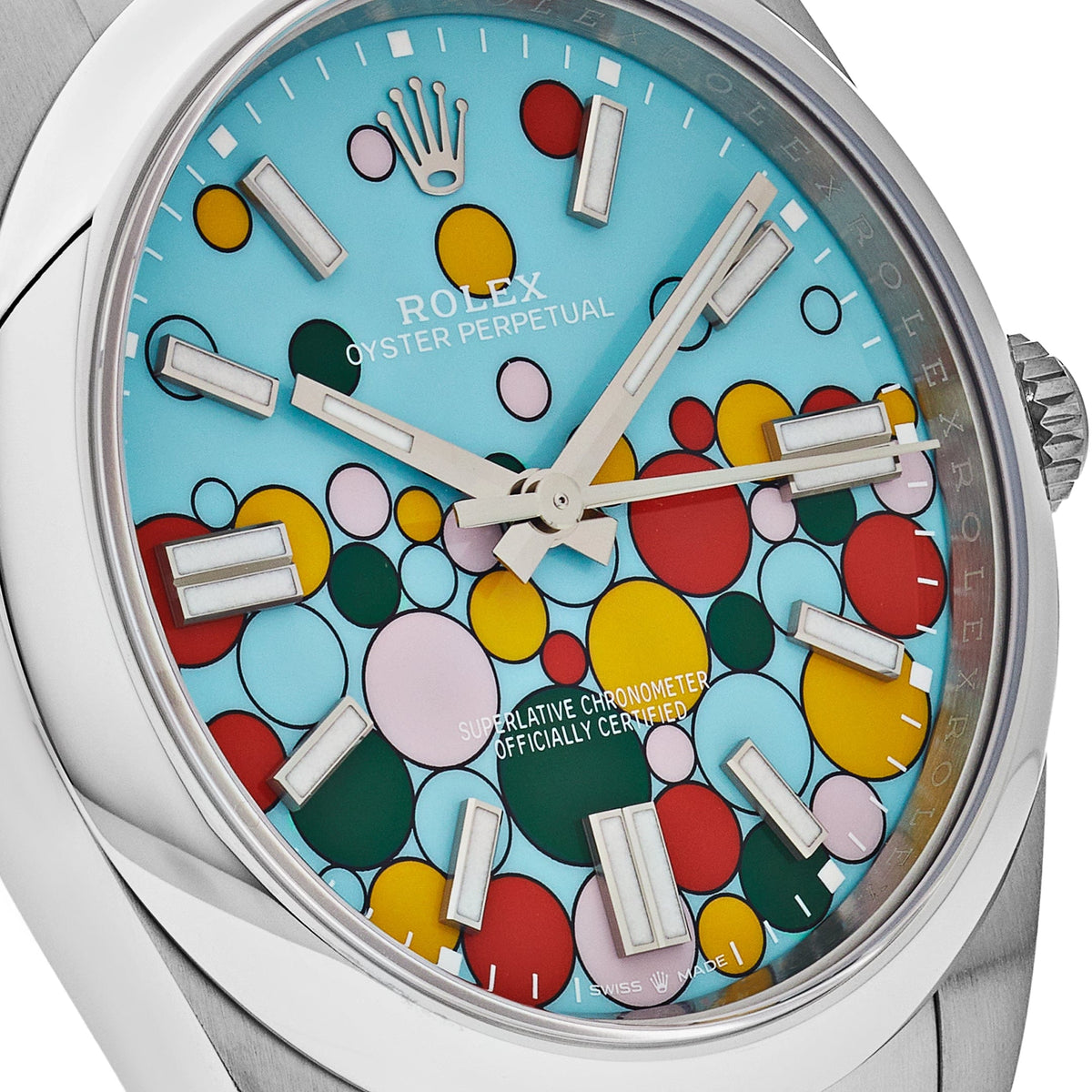 Rolex Oyster Perpetual 126000 Stainless Steel 'Celebration Motif' Dial (2024)
