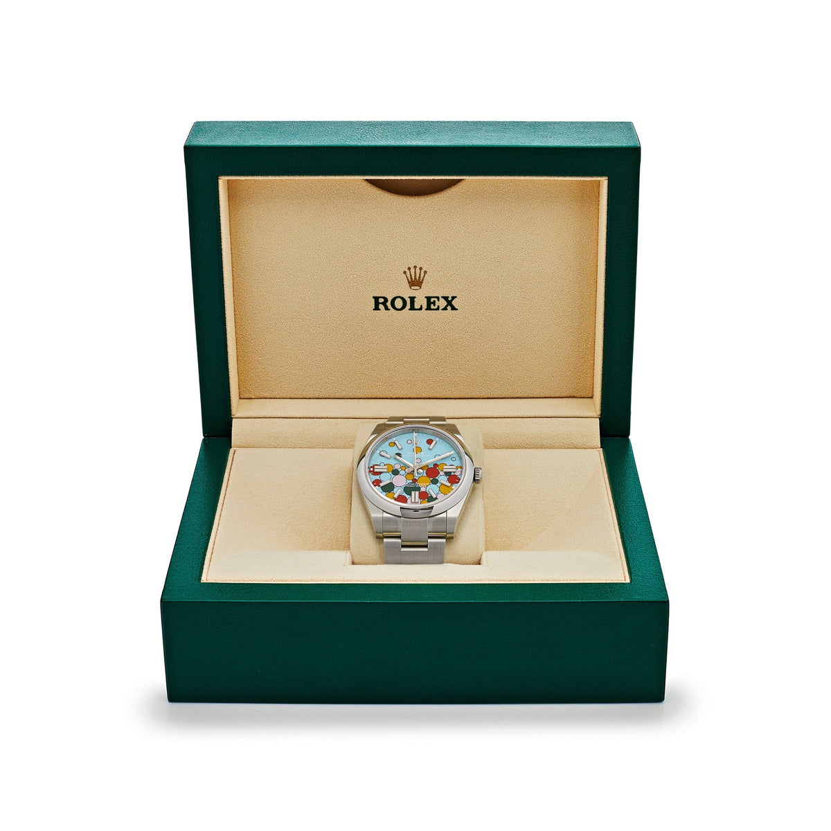 Rolex Oyster Perpetual 126000 Stainless Steel 'Celebration Motif' Dial (2024)
