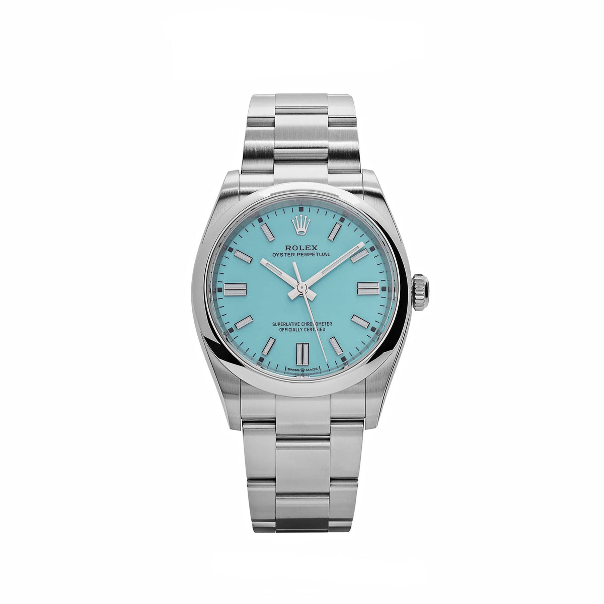 Rolex Oyster Perpetual 126000 Stainless Steel Baby Blue Dial (2024)