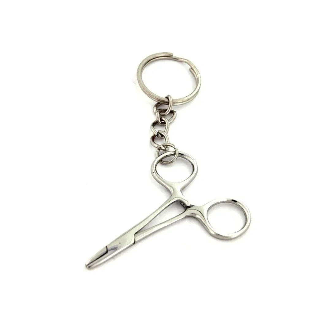 Stainless Steel Keyring Needle Holder Forceps – Compact Dental Instrument & Gift Idea
