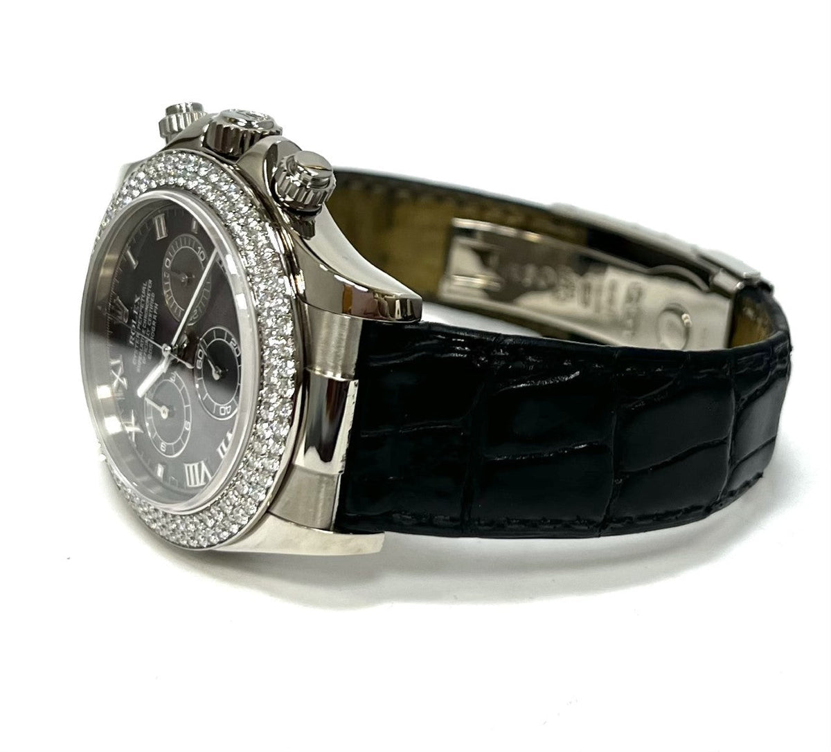 Rolex Daytona Dark Mother of Pearl Tahitian Dial Factory Diamond Bezel 116589