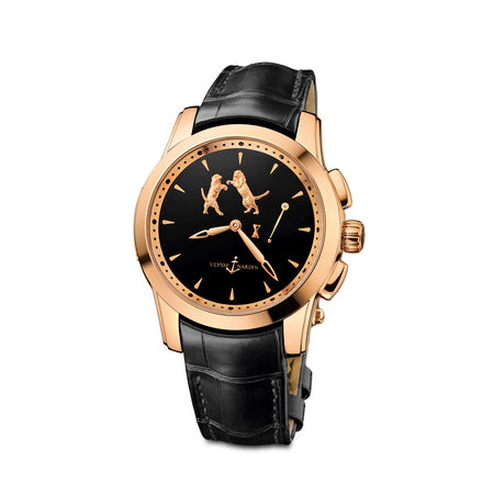 Ulysse Nardin Hourstriker 'Tigers', Black Onyx Dial - Rose Gold