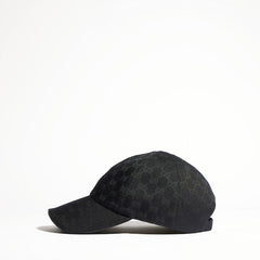 GG cotton canvas baseball hat - black