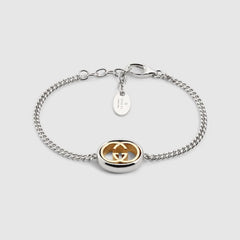 Gucci Interlocking chain bracelet - palladium-toned brass