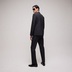 Wool pants with Gucci fil coupé - dark grey