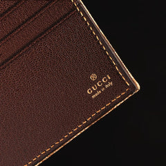 Gucci Essence Classic bi-fold wallet - sand and brown GG canvas