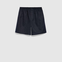 GG cotton canvas shorts - dark blue
