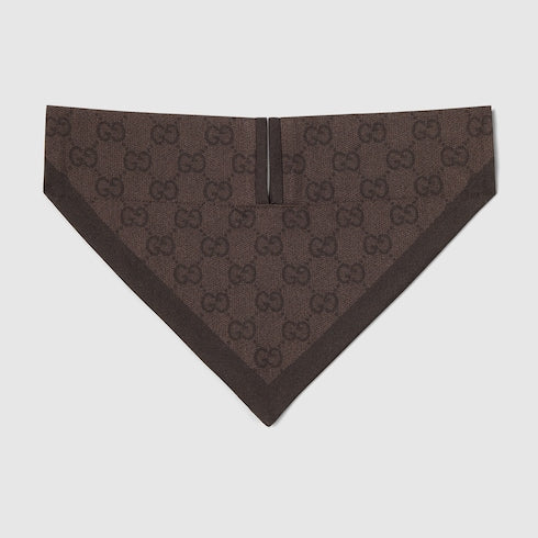 Large/extra-large pet bandana - dark brown silk