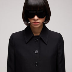Linen blend caban - black