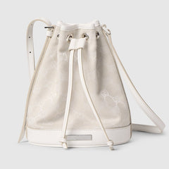 Mini bucket bag with Gucci plaque