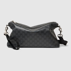 Gucci Essence Classic medium crossbody bag - black GG canvas