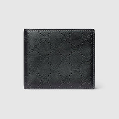 Aria bi-fold wallet - black GG leather