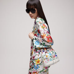 Gucci Venice small bucket bag - white and multicolor canvas