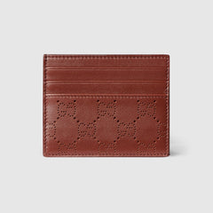 Aria card case - russet GG leather