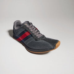 Women's Gucci Tempo sneaker - dark grey mesh and suede