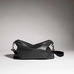 Gucci Essence Classic medium crossbody bag - black GG canvas